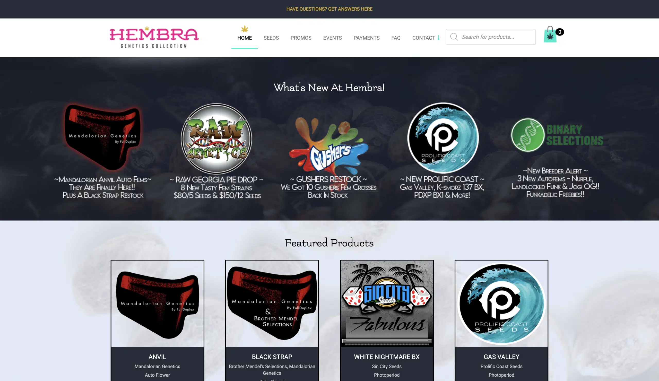 ecommerce website design hembra genetics